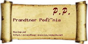 Prandtner Peónia névjegykártya